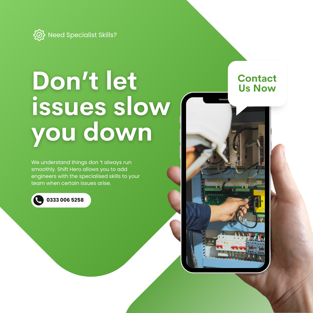 Call to book an engineer today through the Shift Hero app